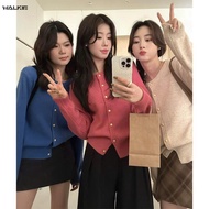 (In Stock) Women's Wool Cardigan Jacket with Egg Tag and Brass Buttons, Thick and Soft Wool Material