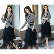 dandelia / SET CITRA TUTU SQUARE 2IN1 (nz) / blazer wanita / jaket wanita / skirt tutu / rok tutu / 