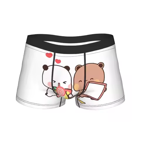 Bubu Dudu Bear Sweet Love Boxer Shorts Pouch Underwear Trenky Customs Boxer Brief Breathable Man Und