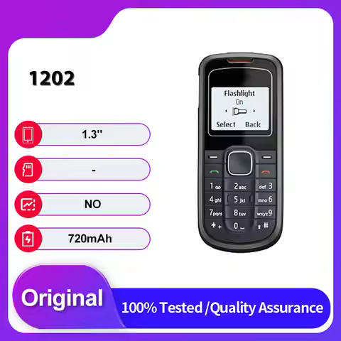 Original Unlocked 1202 Single Sim GSM 900/1800 Mobile Phone Russian Arabic Keyboard Made in Finland