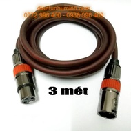 Dây micro cao cấp jack canon 2 đầu cho micro và sound card thu âm 3m