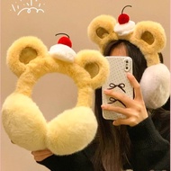 Cute cake butter bear plush earmuffs earmuffs cake butter bear plush earmuffs earmuffs earmuffs earm