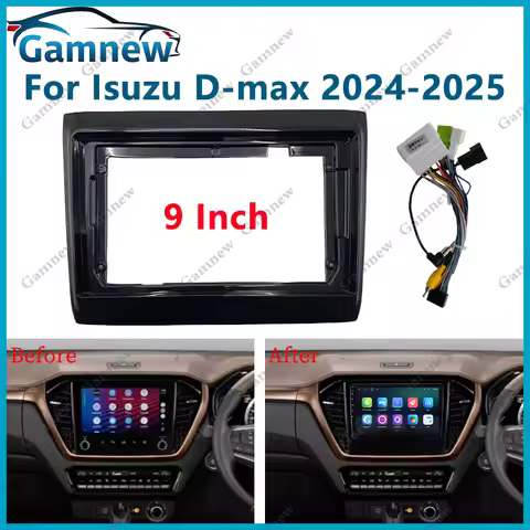 9 inch Car 2DIN Radio Fascias Frame Stereo Panel Cable Adapter Canbus Decoder For Isuzu Dmax 2024-20