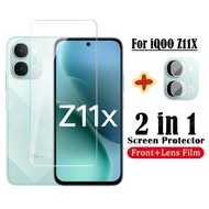 2in1 Screen Protector For iQOO Z11x 5G Clear Tempered Glass Camera Lens Protective Glass