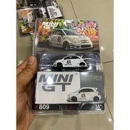Mini GT 809 Fiat Abarth 595 LB works white