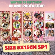 Print Magnetic Photostrip 3 Photos of Friends and Love on Demand - Photo Strip with Gift Sleeve -SP1