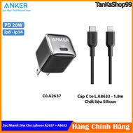 Bộ Sạc Anker 20w Cho ip8 - ip14 series A2637 Nano Pro Cáp C to L A8632 Silicon Đa Màu Sắc