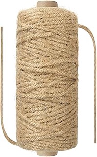 1/8 in (3 mm) X 164 Ft (50 Meters) Sisal Hemp Rope Twine for Home Decorating, Cat Scratcher Post Tre