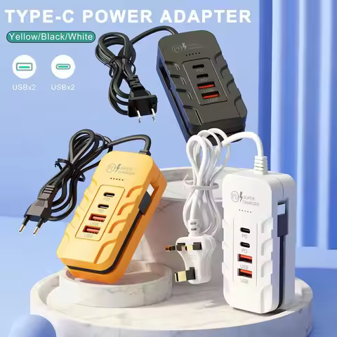 USB Charger PD Type C Fast Charge 2usb 2pd Wall Chargers USB Hub Adapter Mobile Phone EU/US UK Plug 