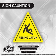 STIKER VINYL RESIKO JATUH stiker vinyl anti air RESIKO PASIEN JATUH laminasi glossy Stiker resiko ja