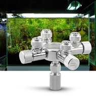 【Ruali】Aquarium Tank CO2 Splitter Regulator Distributor Needle Fine Adjusting Valve for CO2 Regulator with 6 Way Outlets