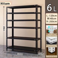 Rak susun serbaguna Rak Besi Susan 100% Besi 200CM/Rak Susun Besi Serbaguna/Rak Besi Siku 6 Susun