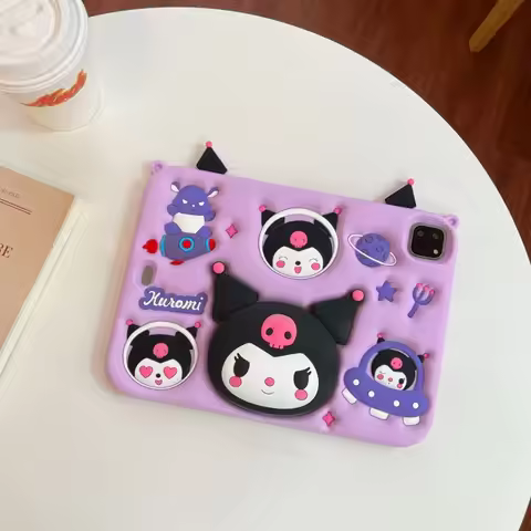 Sanrio Kuromi for iPad Case Funda IPad Air 3 4 5 A16 8th 9th 10th 11th Gen Child Tablet Cover Pro 2