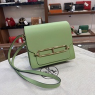 本週限時💎98%New Used Hermes Mini Roulis 3i牛油果綠金扣 Evercolor Vert Criquet #愛馬仕豬鼻包