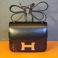 Hermes mini constance / black / box leather / Phw / stamp W ( brand new and full set )