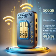 🔥🔥DATA SIM CELCOMDIGI PREPAID 500GB 4G/5G HIGH SPEED INTERNET & HOTSPOT (Sesuai Guna Dekat Semua Mod