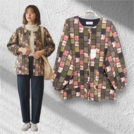 High Quality Linen Square Pattern Jacket / Jacket