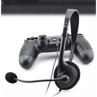 PS4用頭戴式單耳麥 線控音量調整 單邊耳機麥克風適用於Sony PS4遊戲團隊作戰聯繫