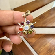 7 Chakra Pendant Set In High Quality Silver