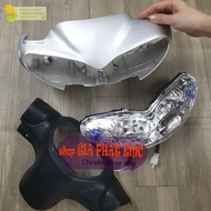 [ 3 món ] Đầu đèn trước phanh ĐĨA màu BẠC ( kèm bóng)  xe JUPITER V + JUPITER R