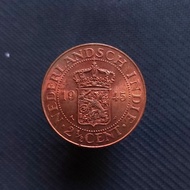 Uang Koin Kuno 2,5 Cent Nederlandsch Indie (Benggol) Tahun 1945