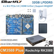 Hot CM3588 Plus NAS Kit 32GB LPDDR5 Rockchip RK3588 Development Board PCIe 2.5G Ethernet Controller