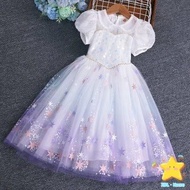 Filipiniana for kids Baby Girl Party princess Frozen Aisha Princess Dress Girls Dress Summer Dress Children's Dress Long Skirt Aisha Puffy Dress New Style