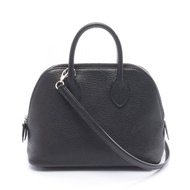 【二手】愛馬仕 Bolide 1923 迷你手提包，黑色皮革，女士款，二手