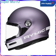 Retro RYMIC V80 Motorcycle Helmet DOT ECE Capacetes Full Face Helmet Coolmax Fabric Road Travel Casc