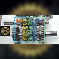 Racing Gear Ratio Satria 120R LSCM 5 Speed RK Cool Road Race Gear Size 1st.14/30; 2nd.15/23; 3rd.17/