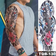 ขนาดใหญ่แขนแขน TATTOO ญี่ปุ่น Prajna ปลาคาร์พมังกรกันน้ำชั่วคราว TATTOO สติกเกอร์พระเจ้า Body Art รอ