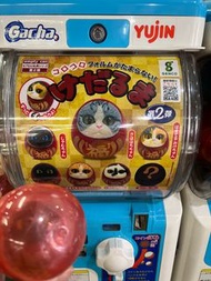 日本扭蛋 貓貓達摩 蒙羅麗莎眼 黑色黃眼款 達摩 動物 貓貓  (可交換款)