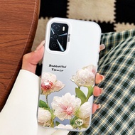 YBD Phone Case For OPPO A16 A16S A55 A56 A53S 5G Chinese Style Lotus Flowers Hard Backboard Soft Edg