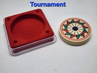 Carrom Striker Sports Tournament / Gold / Billiard Series Striker Buah Carom w Case 1pc