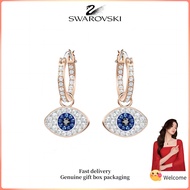 ♈Swarovski♈ Womens Fashion Earrings Two-tone Rose Gold Multi-Color Crystal Gemstone Evil Eye Stud Ea