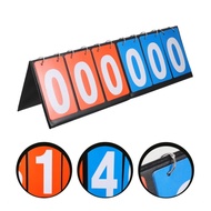 Scoreboard, Score Keeper Flipper Scoreboard for Basketball Tennis Badminton Sports (6-Digit)
