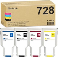 728 Ink Cartridges 4-Pack 300ml F9J68A F9K17A F9K16A F9K15A Replacement for HP 728 Ink Cartridges Wo