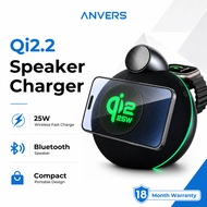 ANVERS X16 Qi2.2 25W Magnetic Wireless Charger Bluetooth Speaker Ambient Light TWS Stereo Pairing