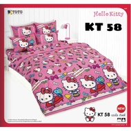 ผ้าปู (ไม่รวมผ้านวม) 3.5 ฟุต / 5 ฟุต / 6 ฟุต TOTO โตโต้ ลายลิขสิทธิ์ คิตตี้ KITTY