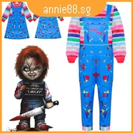 Colorful Play Child's Licensed Chucky Costume With Back Kid-friendly Zipper