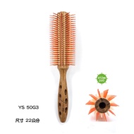 Japan YS.PARK YS-50G3 Professional Hairdressing Log Round Comb Size 220mmφ 52mm 20 Lines/Japan