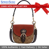 Coach Handbag In Gift Box Crossbody Bag Kleo Shoulder Bag 17 In Signature Canvas Khaki # C5691D1