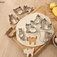 OOO 9pcs Cat Cookie Cutter Kitten Mold Biscuit Baking Tools Home Party Accessories Gift