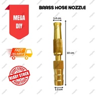 Brass Hose Nozzle High Pressure Adjustable Twist Host Garden Hose Water Jet Sprayer Muncung Paip Mun