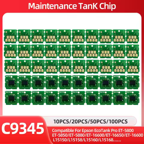 10/20/50/100PC C9345 Maintenance Tank Chip Compatible For Epson L8050 L8160 L8180 L15158 L15168 L151