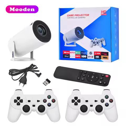 HY300 Max Gaming Projector 2 in 1 with Joystick 10000 Gaming Android Video Game Console Mini Project