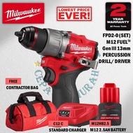 Milwaukee M12 FPD2 FUEL™ Gen III 13mm Percussion Drill/Driver