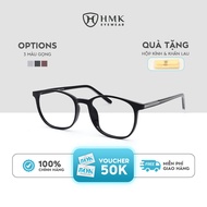 HMK Eyewear Plastic Glasses Frame Unisex Fashion Square Shape 3 Trendy Colors High Cut - HMK8244