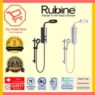 Rubine (P10) Rain Shower Instant Heater | Air Jet 360 Spray | DC Water Booster Pump | Swiss Technology | Installation