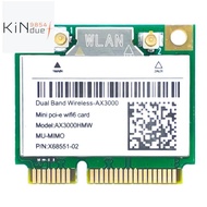 Network Card WiFi Card AX200 AX3000HMW Mini PCI-E WiFi 6 Wireless Adapter 2.4G/5G Bluetooth 5.1 802.